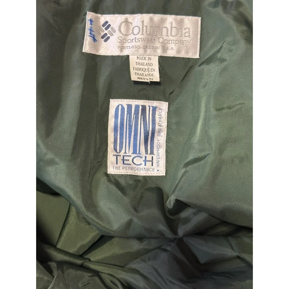 COLUMBIA Omni-Tech - Men's Vintage 3-in-1 Green Hunting Jacket Coat - X-Large XL